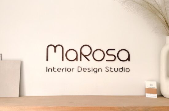 logo in studio - MaRosa Design