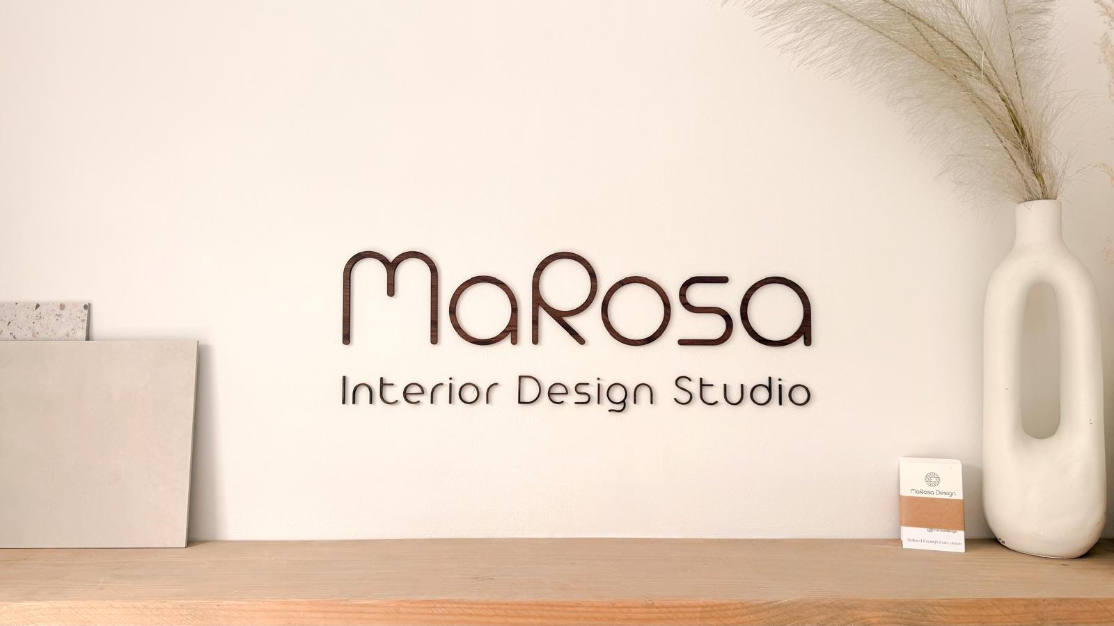 logo in studio - MaRosa Design