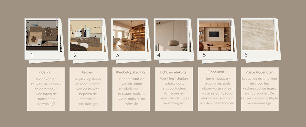 MaRosa Design _ Volgorde interieurkeuzes vóór de verbouwing